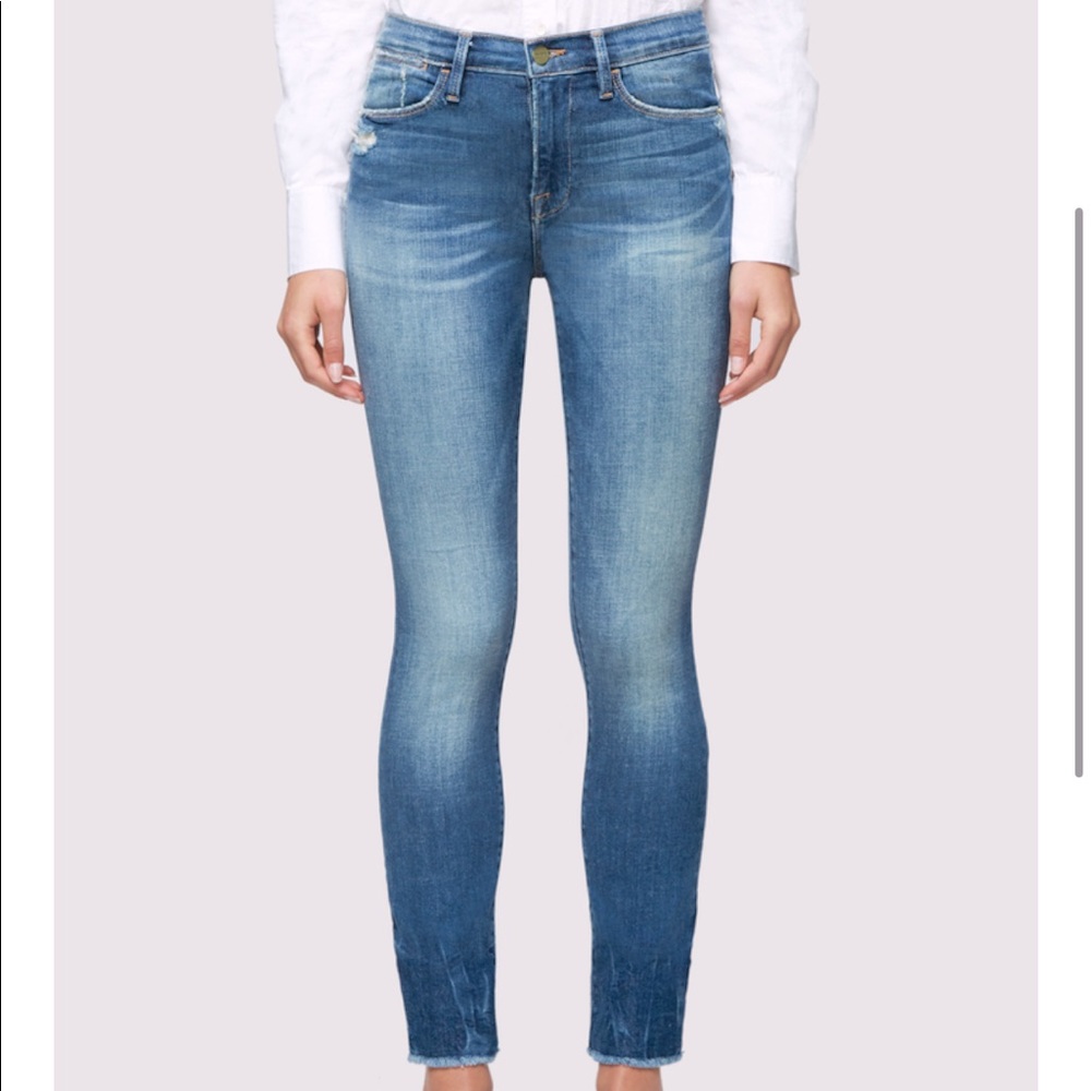 Frame Denim “le high straight” EUC Jeans sz 24